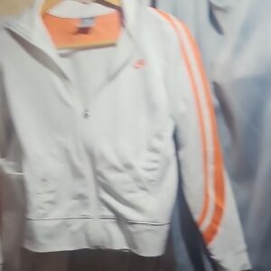 Womems Nike White and Orange Jacket